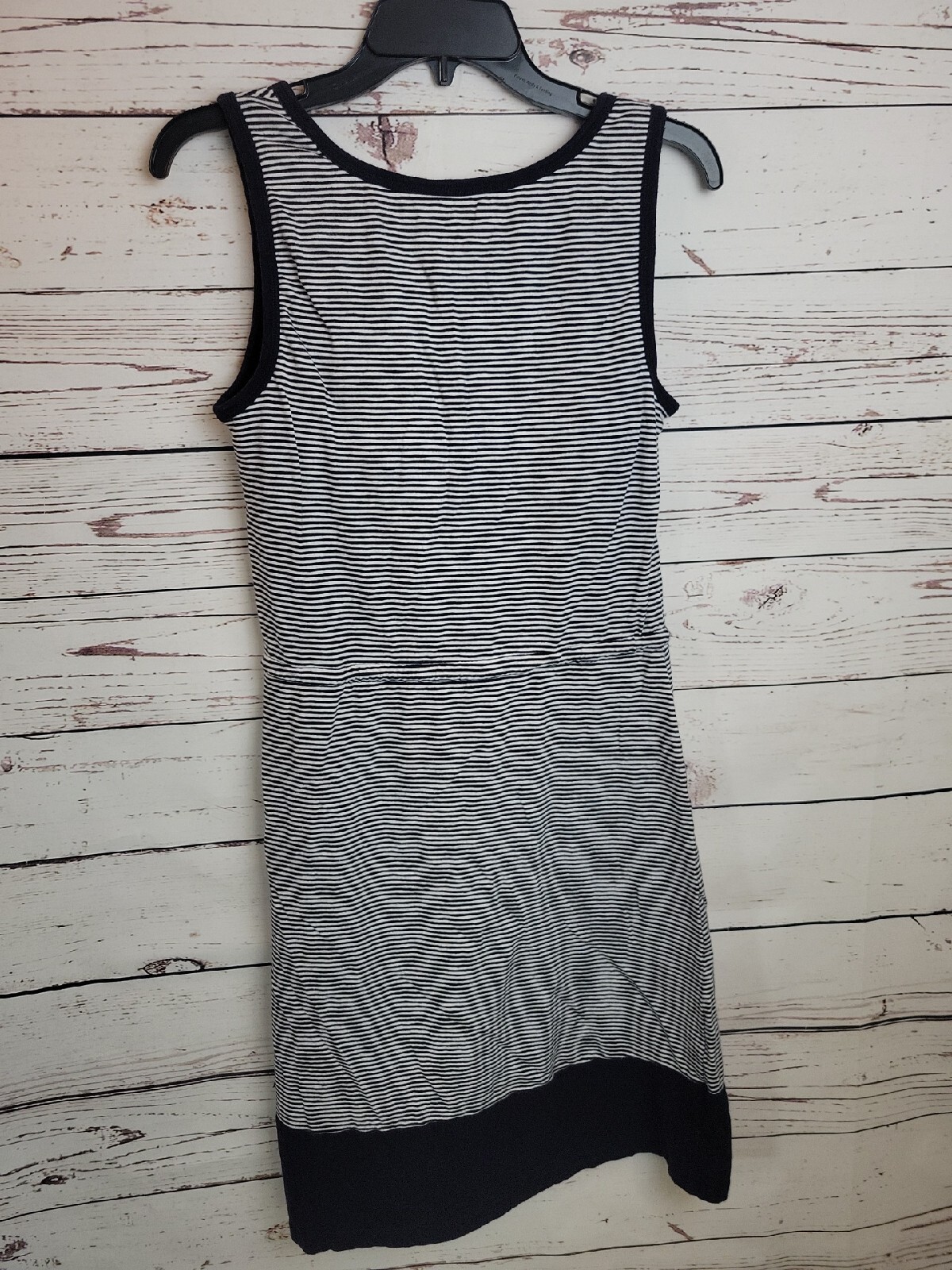 Talbots Navy Blue Striped Drawstring Sleeveless T… - image 2