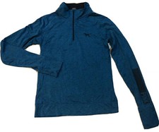 PINK teal Quarter Zip Pullover Small Women s
