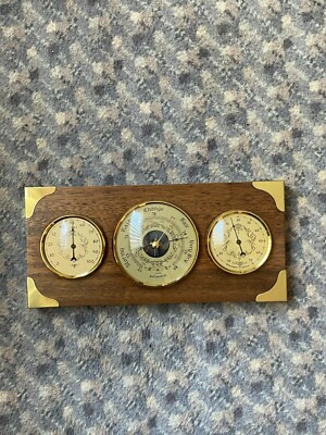 Vintage Baromaster Wand Wetterstation Barometer 