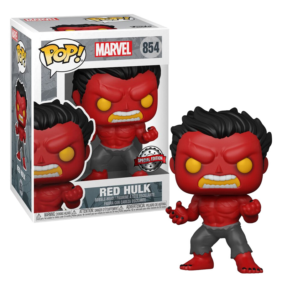 Marvel Red Hulk Exclusive Pop! Vinyl Figure #854 Avengers Bruce Banner