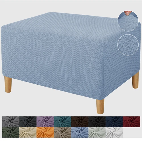 Fußhocker Stretch Bezug Hocker Ottomane Aufbewahrung Sofa Schonbezug Rechteck Schutz - Bild 31 von 40