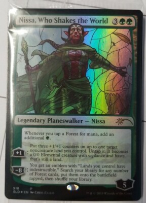 1x Nissa, Who Shakes the World FOIL Secret Lair Stained Glass MTG Magic Rare  | eBay