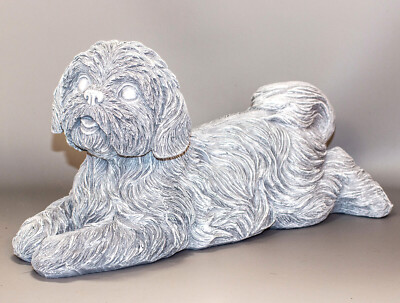 Shih Tzu Memorial Statue Pet Grave Ornament Unique Garden