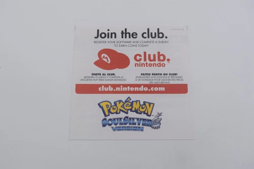 Pokemon: SoulSilver Soul Silver Version [INSERT ONLY] Club Nintendo Promo
