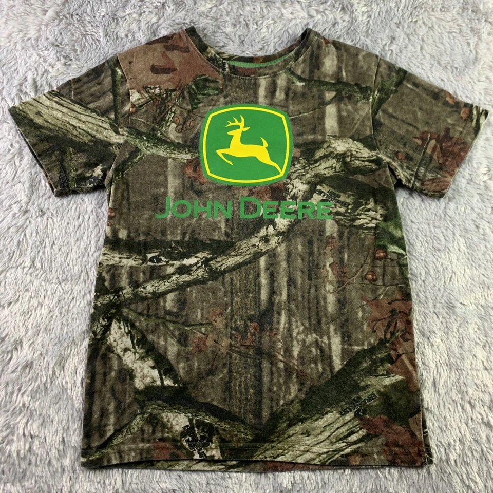 John Deere Shirt Youth Small Camouflage Camo Hunting Farming Break-Up Country - Image 2 of 4