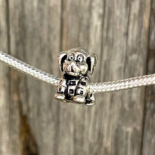 Dálmata Perro Cachorro Manchas Animal Nuevo Plata Europeo Dije Cuentas aptas para pulsera - Imagen 2 de 2