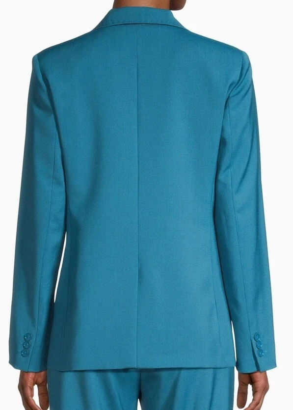 Chaqueta Blazer Weekend MAX MARA Nervoso Doble Pecho 100% Lana Azul Talla 14 Foto 2 de 4