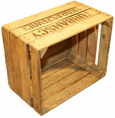 Set of 3 Solid Fruit Crate ''TS'' B GOODS!!wine boxes with beautiful writing 