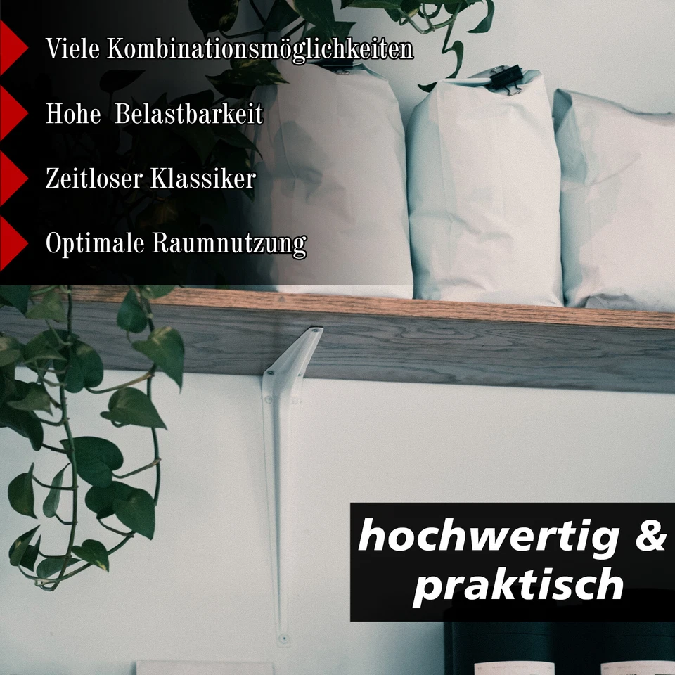 Regalträger Regalwinkel Schwerlastträger Regalbodenträger Halterung Wandregal - Bild 3 von 4