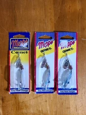 3 New VTG Mepps Comet #1 Spinner Lure Easy Hook Changes 1/6 Oz -C1M S NOS France