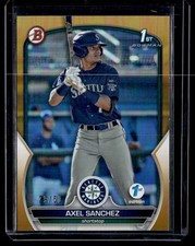 2023 Bowman 1st Edition Gold Foil Axel Sanchez 29/50 Seattle Mariners #BPPF-73