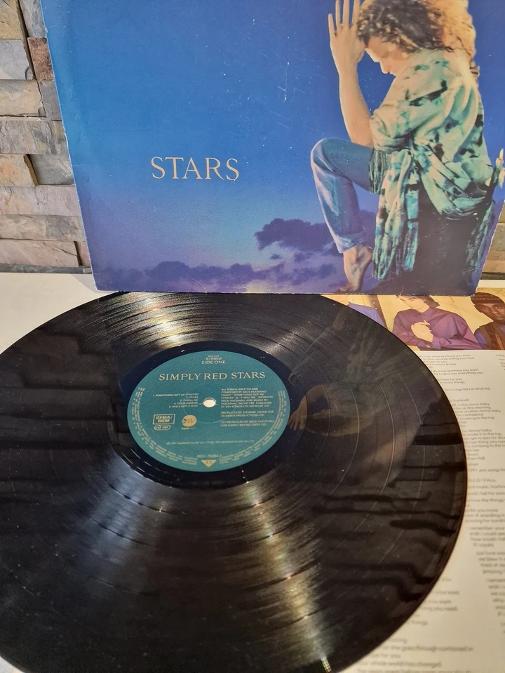 Simply Red Stars Vinyl Record Album 1991 Classic Pop Rock Foto 3 de 4