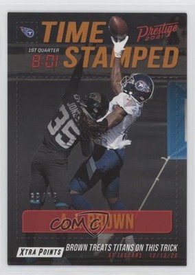 2021 Panini Prestige Time Stamped Xtra Points Orange 68/75 AJ Brown #TS-AB 9o3
