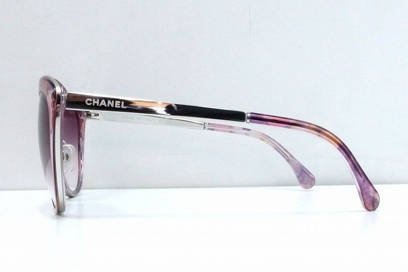 CHANEL 4208 Pink Cat Eye Design Sunglasses Italy 56□21 140 Used