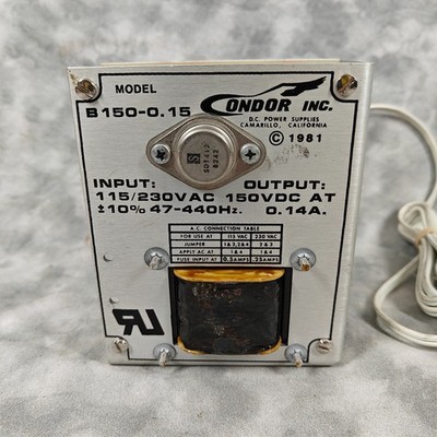 Vintage Condor B150-0.15 150VDC 0.14A Linear Power Supply 115/230VAC Unit