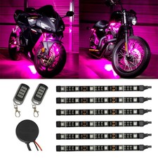 LEDGlow 8pc Pink LED Motorcycle Neon Underglo...