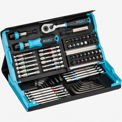 Hazet 2200SC-31 SmartCase Bit Set with Ratchet, 1/4'' Drive, 73 Pieces