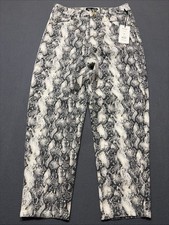 Nwt Scoop Devil Wears Prada Womens 8 Snakeskin Jeans High Waisted Barrel Leg Y2k Nwt Scoop Devil Wears Prada Womens 8 Snakeskin Jeans High Waisted Barrel Leg Y2k