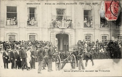 Ak Beauvais Oise, Fetes de Jeanne Hachette 1909, Salve... - 5016396