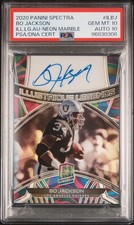 Bo Jackson 2020 Spectra Illustrious Legends On Card Neon Marble Auto /4 PSA 10