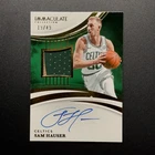 2024-25 Immaculate Game Worn Patch Autograph SAM HAUSER #/49 Gold PAU-SAM Boston