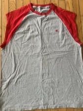 Vintage Champion Cut Off Sleeve Style Tank Top Shirt Men’s X-Large  Embroidered