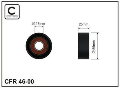 Spannrolle Keilrippenriemen CAFFARO 46-00 für CITROËN SW 407 FIESTA PEUGEOT 206