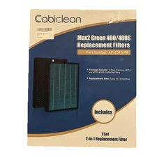 Cabiclean 2-Pack HEPA Air Purifier Filter for Coway Airmega Max2 400 & 400S 