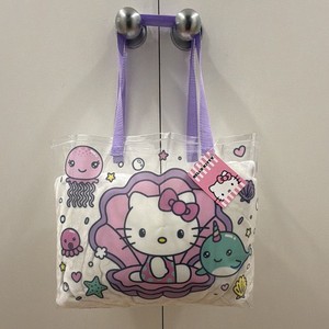 Sanrio Hello Kitty Clear Tote Bag with Purple Handles Lightweight