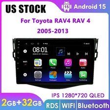 Carplay 9'' Car Stereo Radio Android 15 GPS Navi WIFI For Toyota RAV4 2007-2012