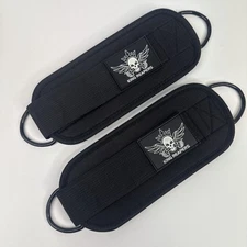 Gym Reapers Ankle Straps (Pair) For Cable Machine Adjustable One Size Black New