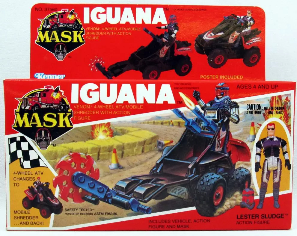 M.A.S.K. Kenner Iguana figurine Lester Sludge pour décor de vitrine vintage