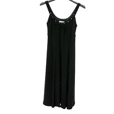 Rena Rowan Black Dress Size 6 Knee Length Sleeveless Scoop Neck for Parties
