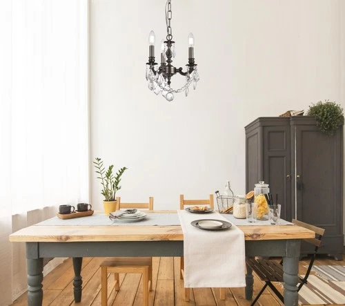 Elegant Lighting Lillie 10" 3 Light Royal Crystal Chandelier - Picture 9 of 9