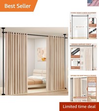 Asta Tenda Divisoria Camera Senza Trapano Regolabile Resistente Tensione Separatore Parete