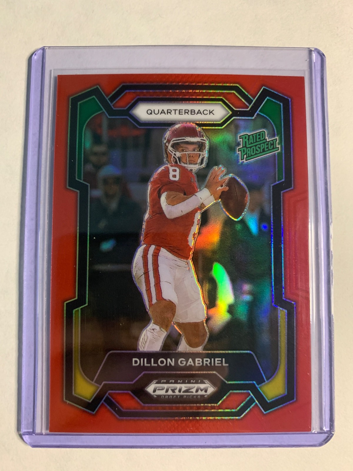 2024 Panini Prizm Draft Picks Rated Prospect Red Prizm /299 Dillon Gabriel #197