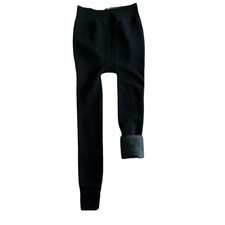 Women Winter Warm Sherpa Fleece Lined Leggings Cashmere Feel Thermal Pants S/M.