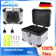Motorrad Alu Top Case XB45 Aluminium 45 Liter Siber 100% NEU 410x310x330MM