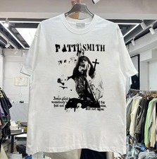 Patti Smith punk rock unisex 100% cotton white t-shirt QT6876