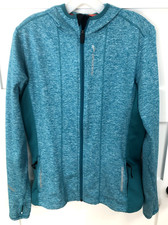 Nice Brooks Women's L Teal Equilibrium Stretchy Hooded Running Zip Front Jacket