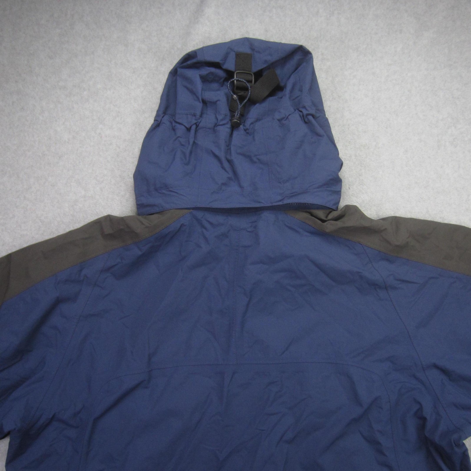 Cabelas Jacket Mens XL Tall Blue Dry-Plus Waterproof Hooded Spectrum Shell