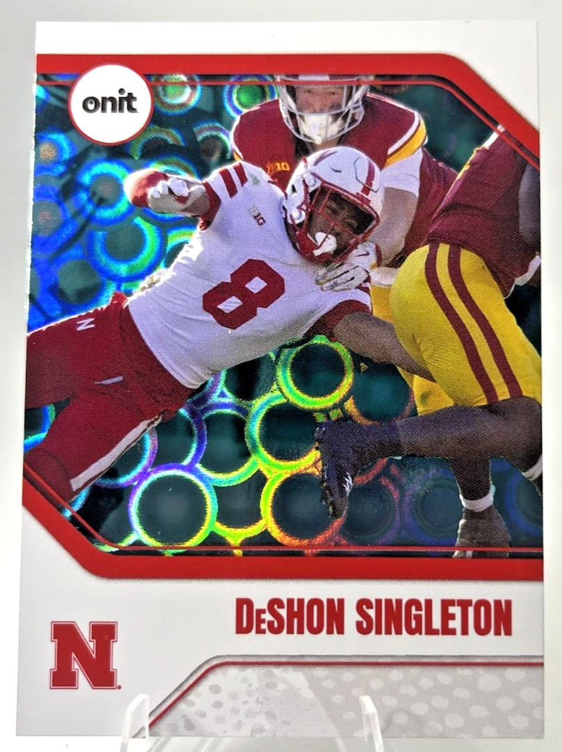 2025 ONIT DeShon Singleton P-4 Nebraska Cornhuskers Holo Foil Parallel