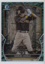 2023 Bowman Chrome Prospects Aqua Lunar Crater Refractor /125 Samuel Zavala 0m5h