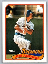 Jim Adduci 1989 Topps Milwaukee Brewers 338
