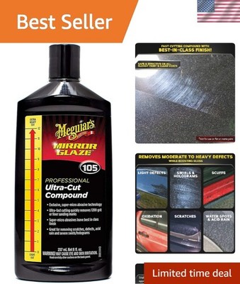 Professional-Grade Meguiar's M105 Ultra-Cut Compound - 8 Oz for Car Detailing