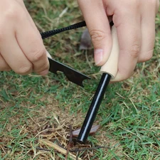 Portable outdoor flint, equipped with outdoor survival tools such as magnesium s