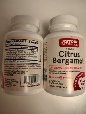 Jarrow Formulas Citrus Bergamot, 60 Veggie Caps 2 Pack for 120 Caps. Discounted.