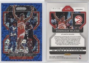 2021-22 Panini Prizm Fast Break Blue Prizm /150 Dominique Wilkins #252 HOF