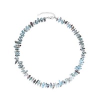Halskette Aus Sterlingsilber Mit Larimar Und Perlen