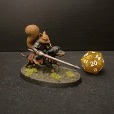 Dungeons And Dragons Squirrel Knight on Dachshund Painted Goonmaster Games